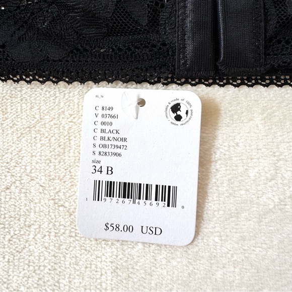 Free People Sorento Demi Longline Underwire Bra in Black - Picture 15 of 15